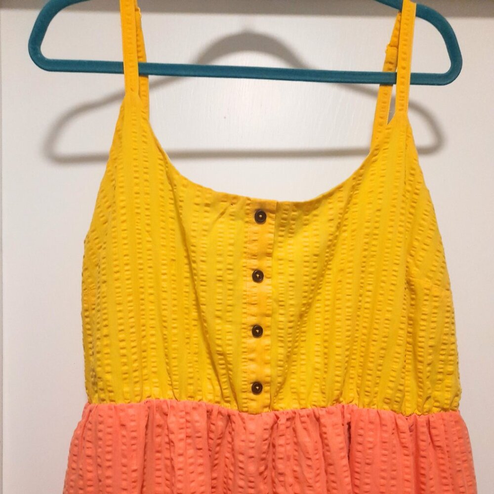 torrid Colorblock Tiered Maxi Dress in Yellow, Coral, Orange, Mint—size 2 (2xl) - Picture 6 of 9